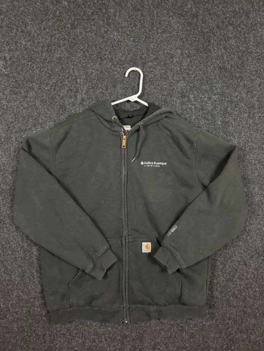 Carhartt Full Zip Work Jacket Men's M Black DeBra-Kuempel Embroidered